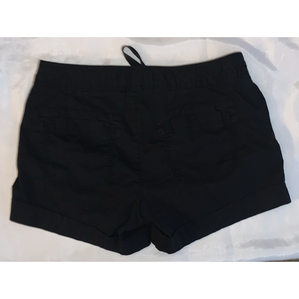 Old Navy Utility Shorts Womens Black 6 Mid Rise‎ Drawstring Zip Fly Button 2023 - Picture 2 of 3